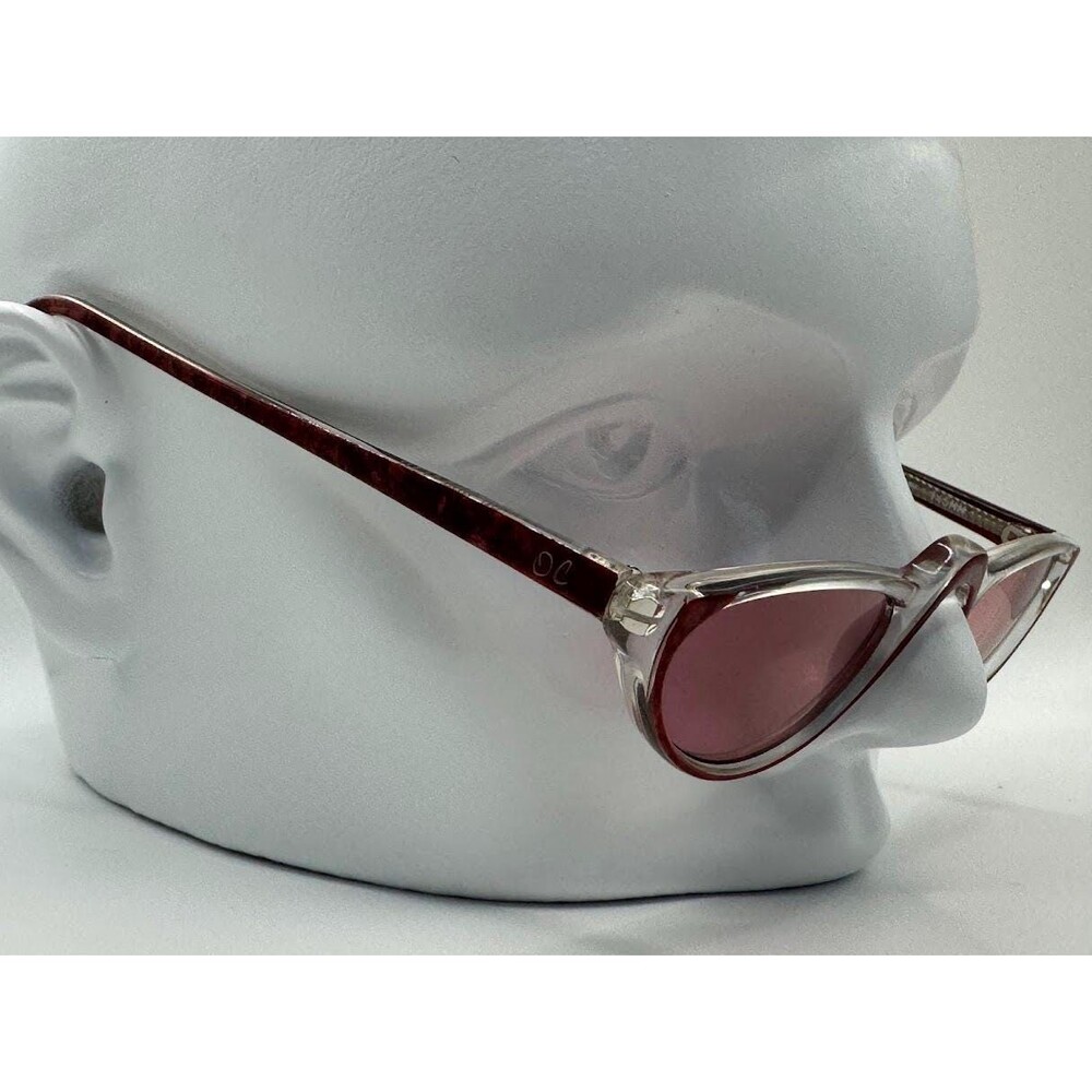 True Vintage Sunglasses | NOS | Half Eye Style Dark Rose Lens Oleg Cassini #248